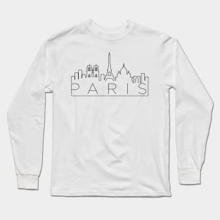 Paris  Minimal Skyline Long Sleeve T-Shirt